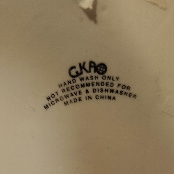 Cookie Jar Cat Holding Fish CKAO yellow cat Vintage in great condition - Picture 11 of 11